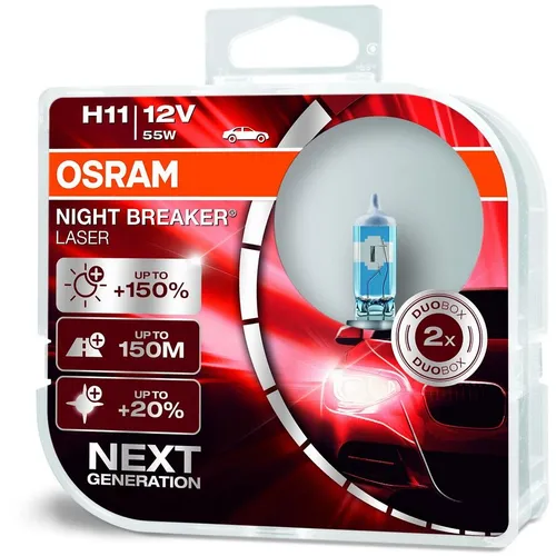 Лампа автомобильная галогенная Osram 64211NL-HCB, H11, 12В, 55Вт, 2шт