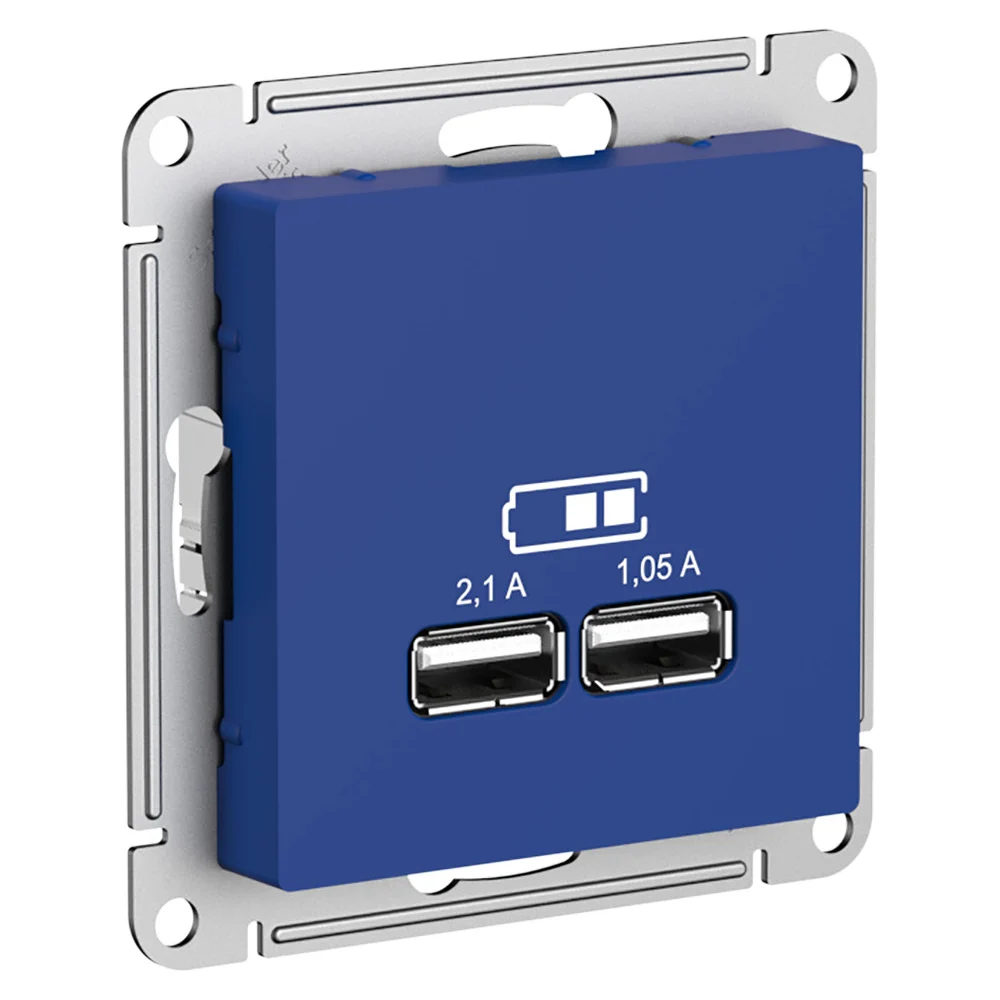 Usb розетка Systeme Electric Atlasdesign аквамарин ATN001133