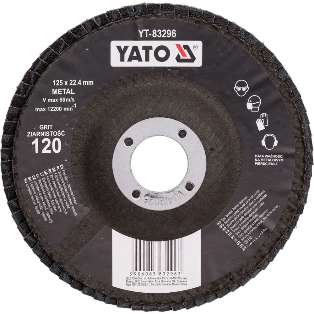 Выпуклый тарельчатый круг лепестковый YATO YT-83296