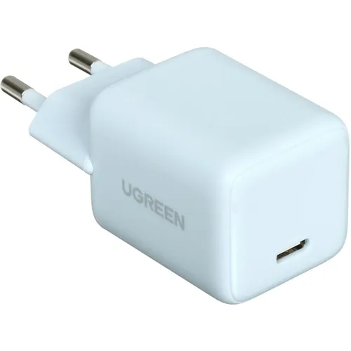 Сетевое зарядное устройство UGREEN X512 Mini, USB-C, 20Вт, 3A, голубой [55555]