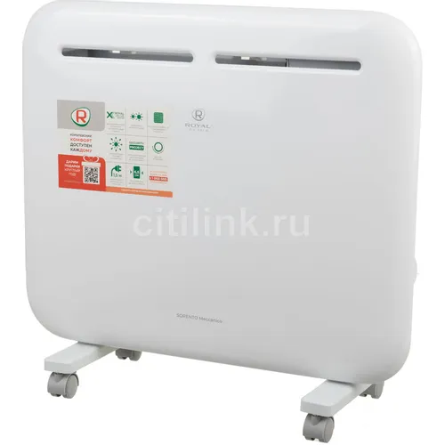 Конвектор Royal Clima Sorento Meccanico REC-S1000M, 1000Вт, с терморегулятором, белый