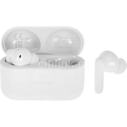 Наушники REALME Buds T200, Bluetooth, внутриканальные, белый [6941764462076]