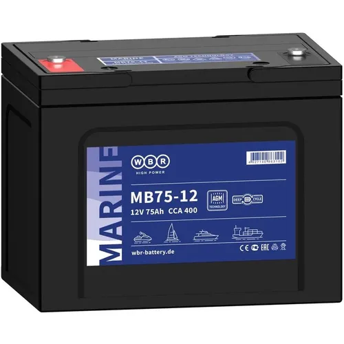 Аккумуляторная батарея WBR MB75-12 для ИБП, 12В, 75Ач