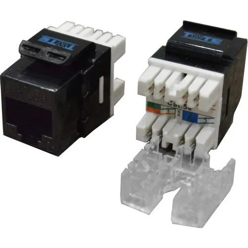 Модуль Lanmaster (TWT-OK45UTP180/5E-BK) информ. Keystone RJ45 кат.5E черн.