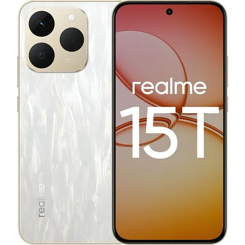6.57" Смартфон REALME 15T 8/256Gb, RMX5111, NFC, AMOLED, 120Гц, 7000мAч, белый