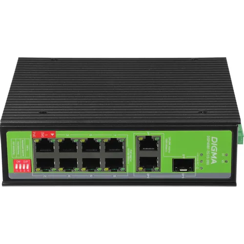 Коммутатор Digma DSP408F-2G1S-300, неуправляемый