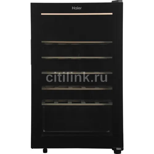 Винный шкаф однокамерный HAIER FWC33GA вместимость: 33 бутылок, черный