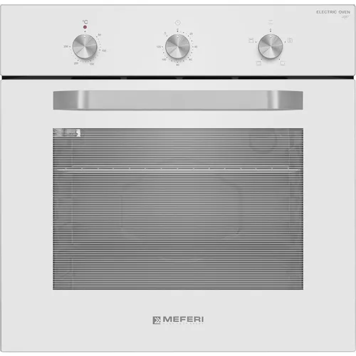 Духовой шкаф электрический MEFERI Light MEO604WH, 65л, дверца с 2 стеклами, белый/нержавеющая сталь
