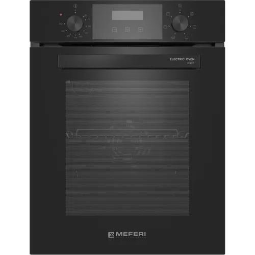 Духовой шкаф электрический MEFERI Power MEO456BK, 53л, дверца с 2 стеклами, черный/нержавеющая сталь