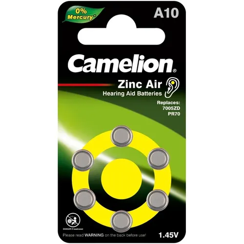 A10 Батарейка CAMELION A10-BP6, 6 шт.