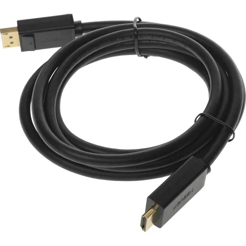 Кабель аудио-видео UGREEN DP101, DisplayPort (m) - HDMI (m), 2м, черный [10202]