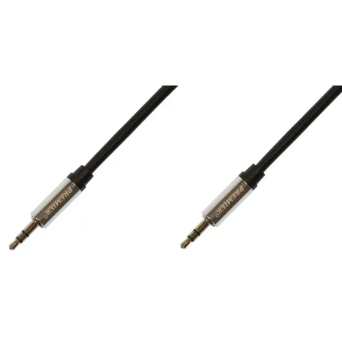 Кабель соединительный аудио PREMIER 5-332 1.5, Jack 3.5 (m) - Jack 3.5 (m), медный, 1.5м, GOLD, черный/серый