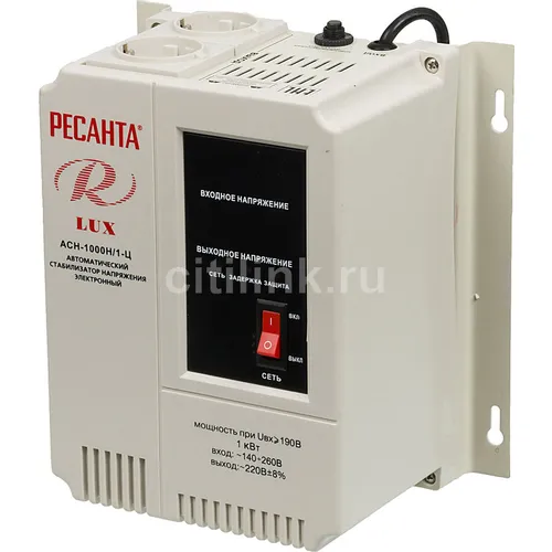 Стабилизатор напряжения Ресанта АСН-1000Н/1-Ц, 1кВт серый [63/6/14]