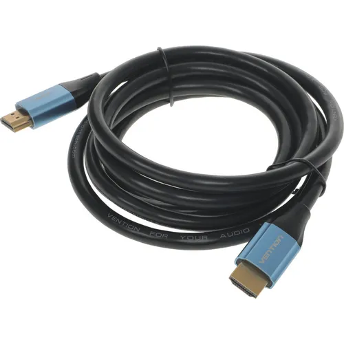 Кабель аудио-видео VENTION ALHSH, HDMI (m) - HDMI (m), ver 2.0, AWG30, 2м, GOLD, черный