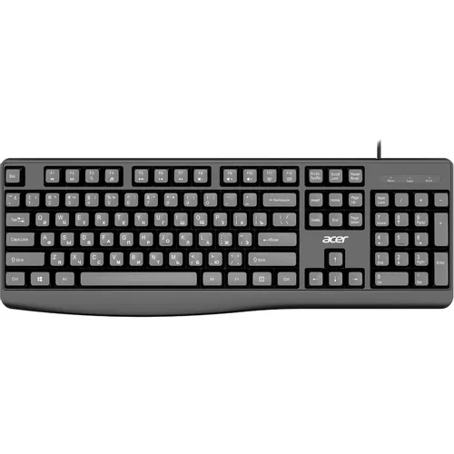 Клавиатура Acer OKW301, проводная, USB, мембранная, черный [zl.kbdcc.01a]