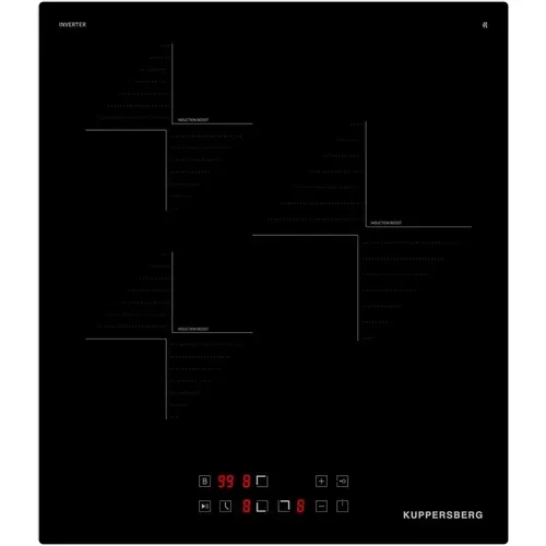 Индукционная варочная поверхность KUPPERSBERG ICO 402, конфорок: 3 шт., стеклокерамика, независимая, черный