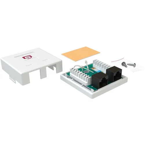 Розетка Sysmatrix (SB 25EU.WH) комп. RJ45 2 кат.5E UTP бел.