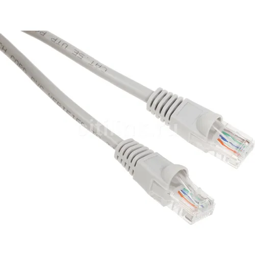 Патч-корд Buro UTP-5E-7M-G литой (molded), UTP, кат.5E, 7м, 4 пары, 26AWG, алюминий омедненный, многожильный, серый