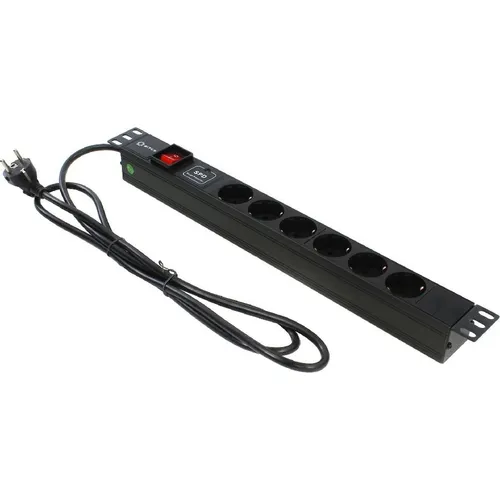 Блок распределения питания 5BITES PDU619A-06, горизонт.размещ., SchukoХ6, Тип вход. тока 16A, 2м