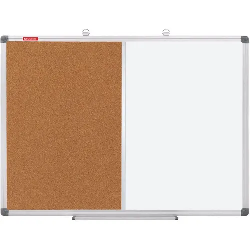 Доска комбинированная BRAUBERG Extra 238183 белый/коричневый 60x90см