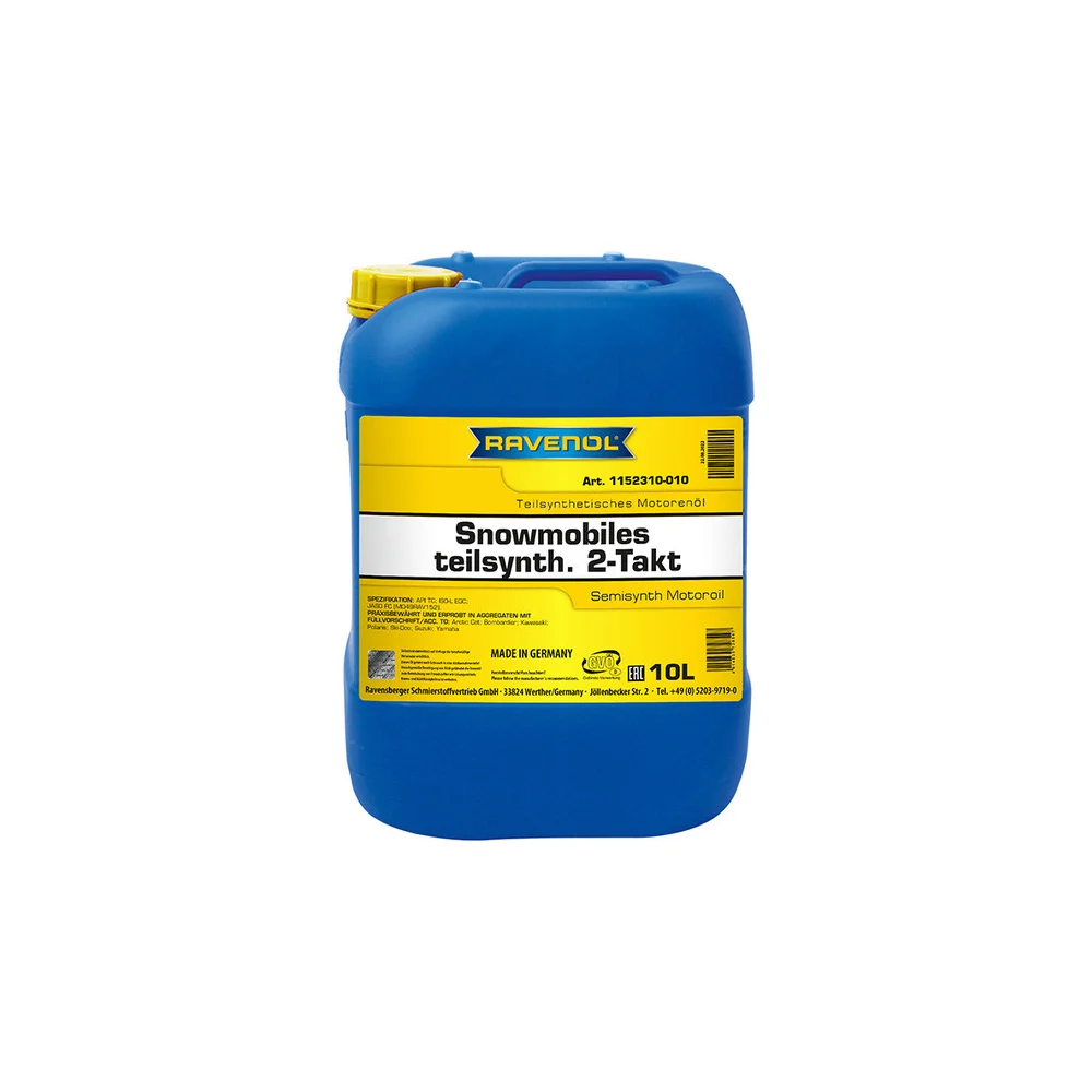 Масло для снегоходов RAVENOL Snowmobiles Teilsynth. 2-Takt 10 л 1152310-010-01-999