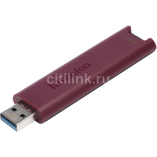 Флешка USB Kingston DataTraveler Max 512ГБ, USB3.2, черный и бордовый [dtmaxa/512gb]