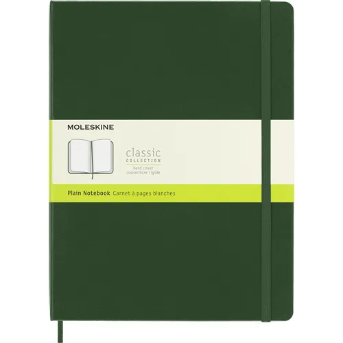 Блокнот Moleskine Classic, 192стр, без разлиновки, твердая обложка, зеленый [qp092k15]