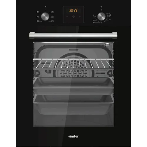 Духовой шкаф электрический Simfer B4ES67023, 47л, дверца с 2 стеклами, черный