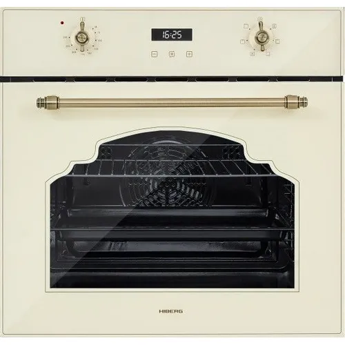 Духовой шкаф электрический HIBERG VM 6260 RY, 70л, дверца с 2 стеклами, бежевый