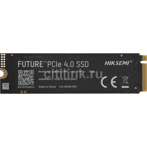 SSD накопитель Hikvision HS-SSD-FUTURE LITE 1024G 1ТБ, M.2 2280, PCIe 4.0 x4, NVMe, M.2