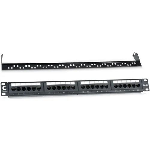 Патч-панель Cabeus PL-24-CAT.5E-DUAL 19" 1U 24xRJ45 кат.5E UTP