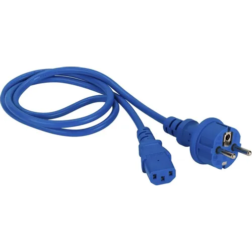 Шнур питания Lanmaster (LAN-PP13/SH-1.8-BL) C13-Schuko проводник.:3x0.75мм2 1.8м 220В 10А синий