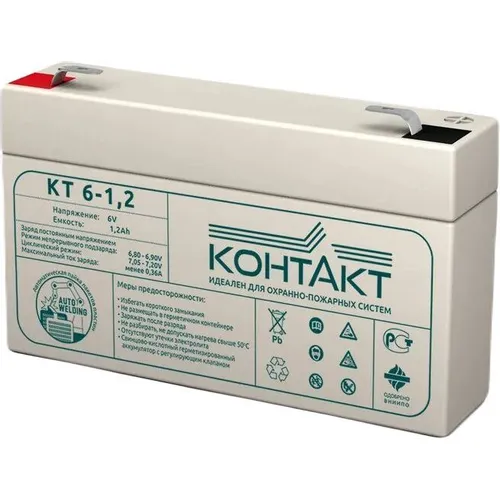Аккумуляторная батарея КОНТАКТ КТ 6-1,2 для ИБП, 6В, 1.2Ач [kntkt0600012s48]