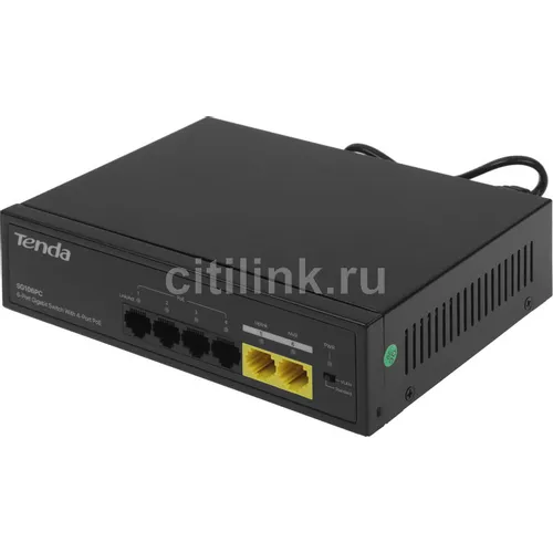 Коммутатор TENDA SG106PC, неуправляемый