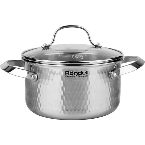 Кастрюля 3.2л Rondell RainDrops RDS-1294, нержавеющая сталь, с крышкой