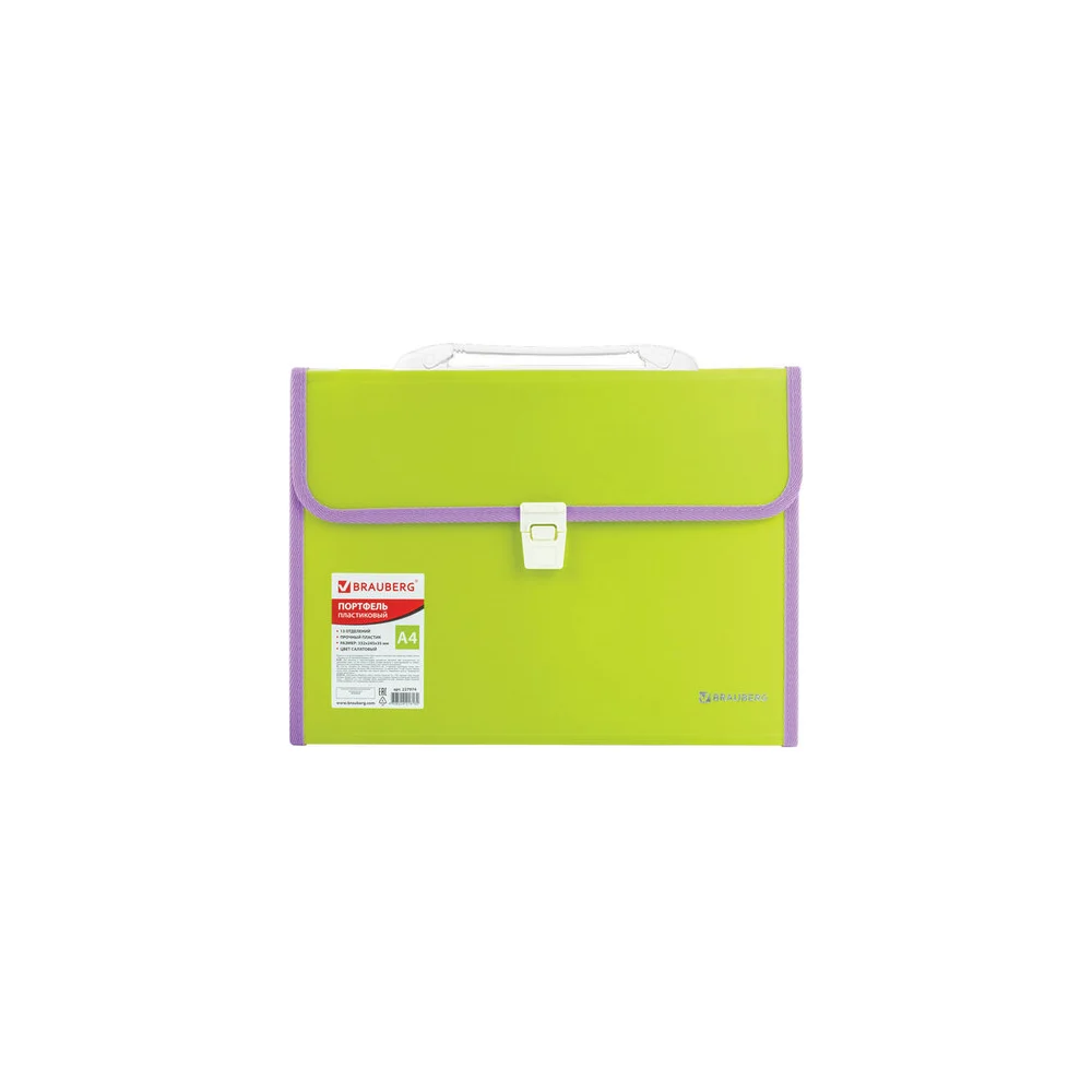Пластиковая папка-портфель BRAUBERG JOY 227974
