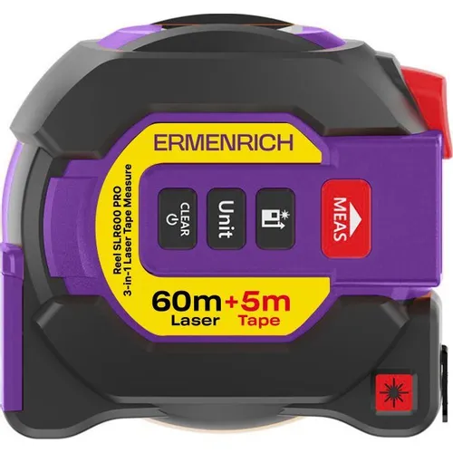 Лазерный дальномер ERMENRICH SLR600, 2 класс лазера, 670нм, луч красный [86175]