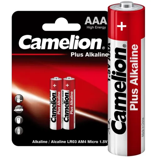 AAA Батарейка CAMELION Plus Alkaline LR03-BP2, 2 шт.