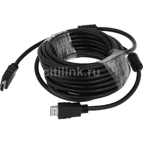 Кабель аудио-видео PREMIER 5-813, HDMI (m) - HDMI (m), ver 2.0, 7м, GOLD, ф/фильтр, черный [5-813 7.0]