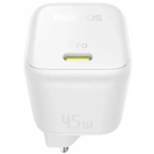Сетевое зарядное устройство BASEUS PicoGo GaN, USB-C, 45Вт, 3A, белый