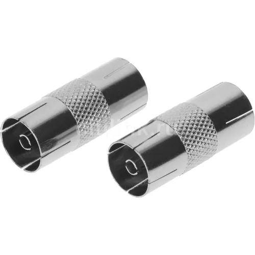 Адаптер антенный PREMIER 4-411/2, Coax (f) - Coax (f), 75Ом, серебристый