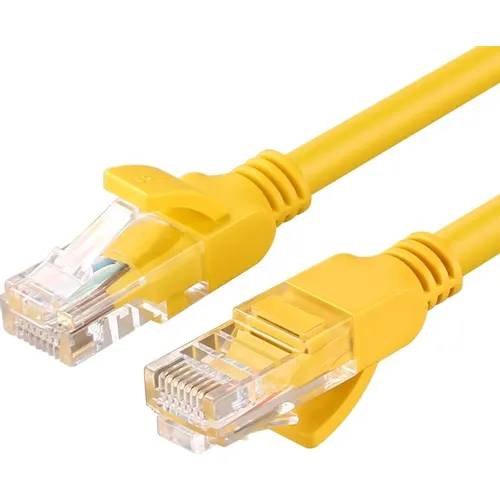 Патч-корд UGREEN NW103 UTP, кат.5E, 3м, 4 пары, 26AWG, алюминий омедненный, многожильный, желтый
