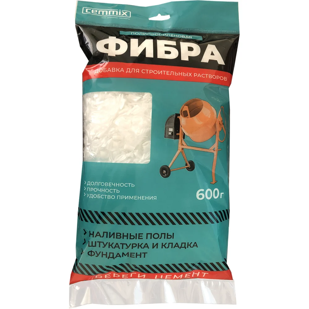 Фиброволокно CEMMIX ПОЛИПРОПИЛЕН CEMFIBRA 600 г 560737