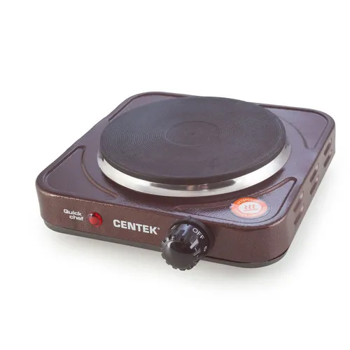 Настольная плита электрическая CENTEK CT-1506, эмаль, коричневый [ct-1506 siberia]