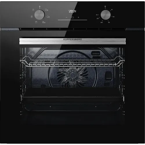 Духовой шкаф электрический KUPPERSBERG High-Tech HO 606 X line, 78л, дверца с 2 стеклами, черный