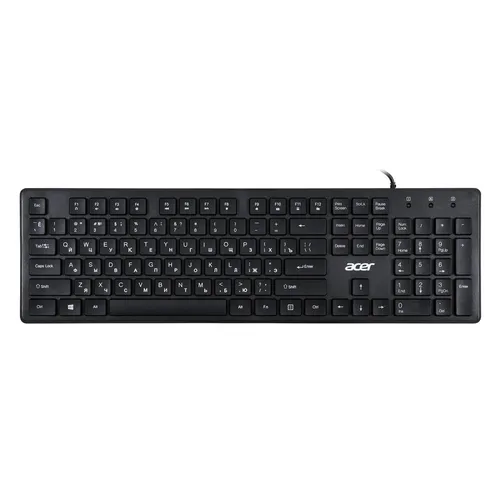 Клавиатура Acer OKW020, проводная, USB, ножничная, черный [zl.kbdee.001]