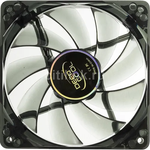 Вентилятор DeepCool Wind Blade 120 120мм, 3-pin, от БП:4-pin (Molex), 1300об/мин, 26 дБ, черный, Ret [dp-fled-wb120]