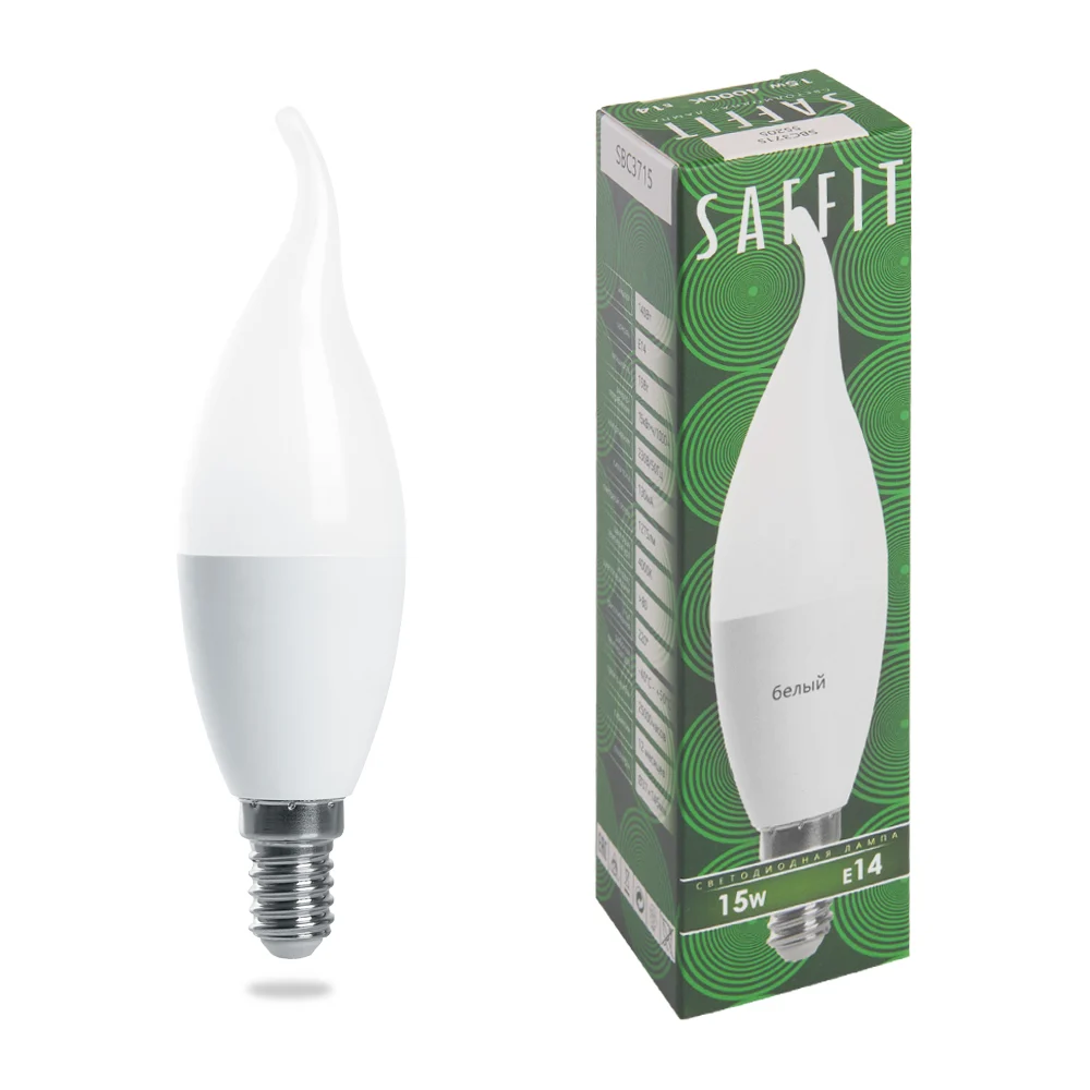 Светодиодная лампа SAFFIT SBC3715 Свеча на ветру 55205