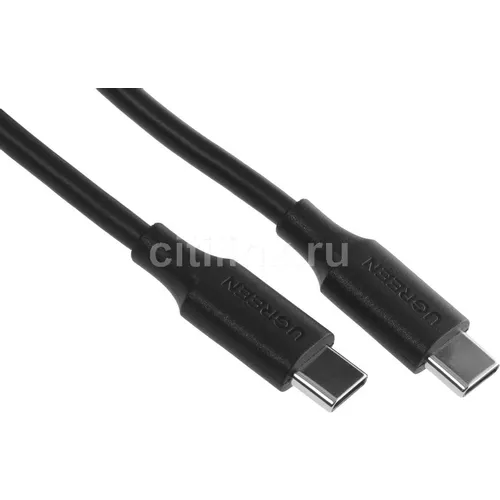 Кабель UGREEN US286, USB Type-C (m) - USB Type-C (m), 1.5м, 3A, черный [50998]
