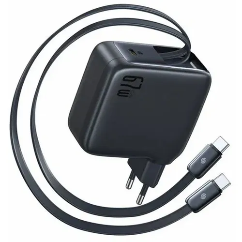 Сетевое зарядное устройство BASEUS EnerCore CJ21, USB-C, USB-C, 67Вт, 5A, черный